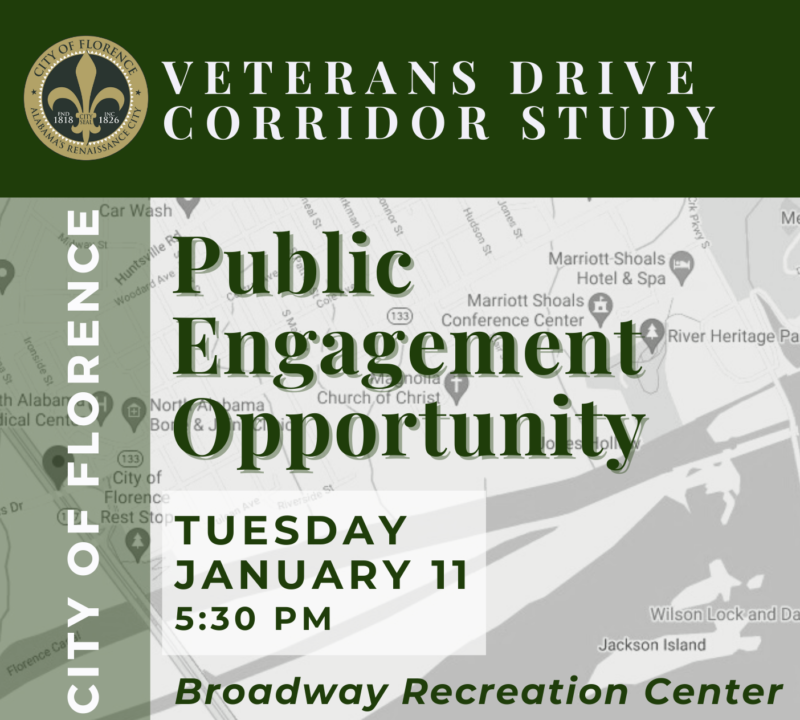 Veterans Drive Corridor Study Public Engagement Opportunity Quad