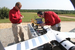 ISR Group crew preps an Unmanned Aerial Vehicle for flight