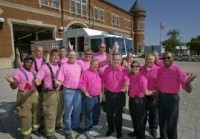 wearing pink