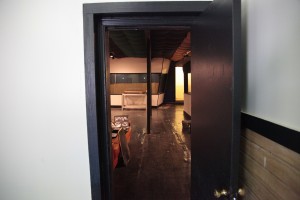 3614 Jackson Highway - View of recording studio through entrance-door near Jimmy Johnson's office.