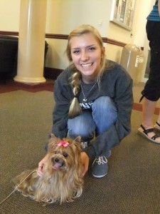 Halli Smith gets some love from Miss Sophie Gray at last exam period’s event.