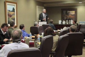 Alabama Attorney General Luther Strange addresses Shoals Chamber of Commerce