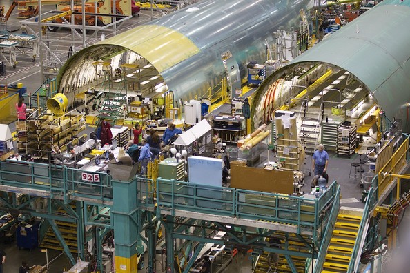 Boeing's Everett, Washington Assembly Plant builds an earlier version of the 777x