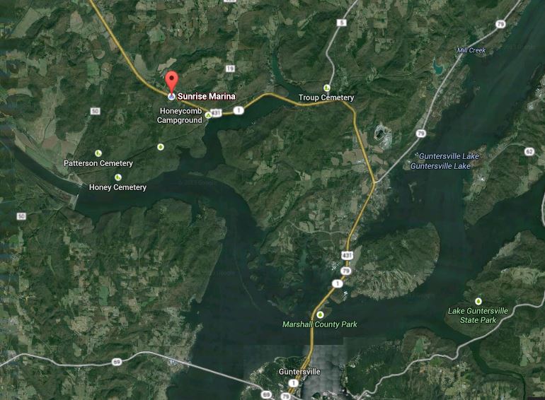 Honeycomb Area near Guntersville Alabama