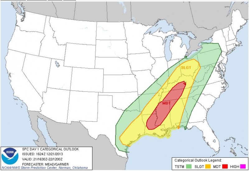 severe weather threat 12212013