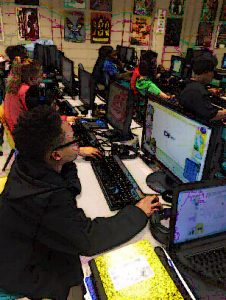 Hibbett Middle School Students utilizing the Success Maker Program 