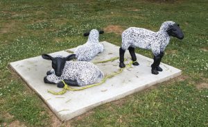 This is only one of the many sculptures created by the UNA Art students throughout the semester in Aaron Benson\'s sculpture class. Photographer: Shannon Wells