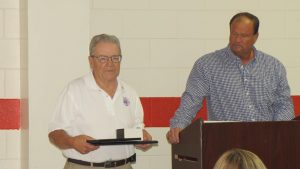 Charles Alexander had just received the award -Presentation by J. Sandy Jones, Commissioner/CEO Dixie Boys Baseball