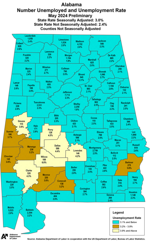 Alabama’s Labor Force Participation Rate Holds Steady in May – Quad ...